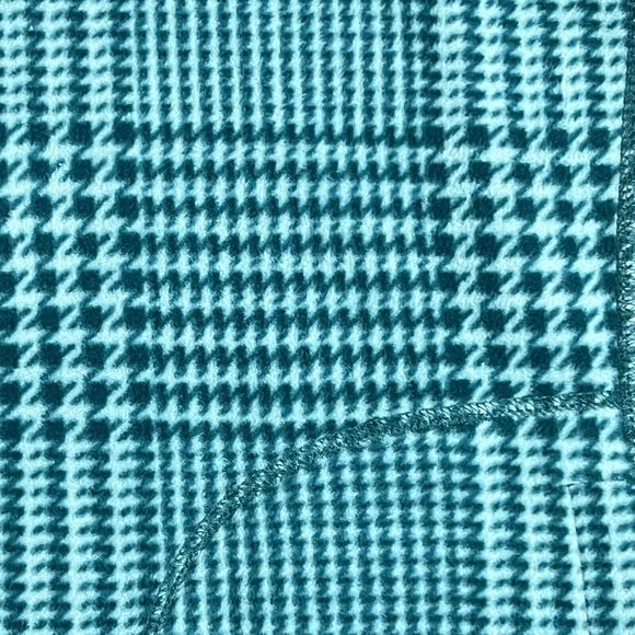 Studio Works Sport Vest Women's M Reversible Full Zip Houndstooth Plaid Blue - Picture 6 of 17